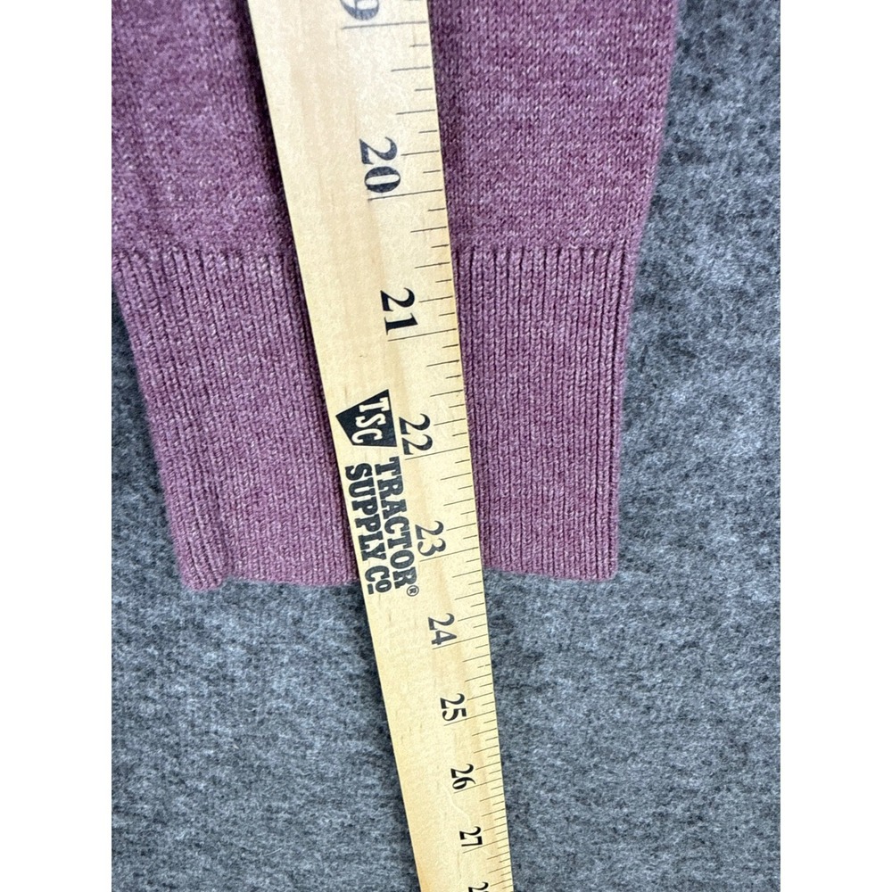 J. Jill VNeck Sweater Mauve Purple Cotton Blend Knit Size M Office Career Travel - Picture 7 of 9
